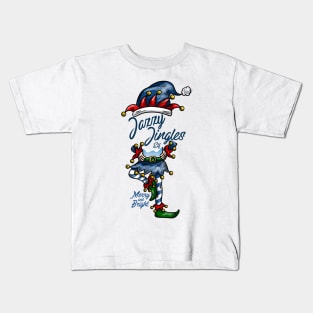 JAZZY JINGLES: Bells Blue Bright Christmas Elf Green Jingles Merry Red Kids T-Shirt